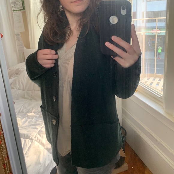 Urban Tribe Green Wool Jacket Size Large - Picture 3 of 10